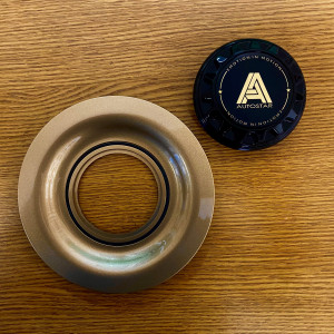 AutoStar Monza Centre Cap Plate and Nut - Gold